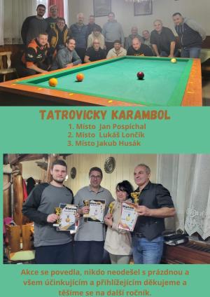 Turnaj v karambolu – Tatrovice - foto